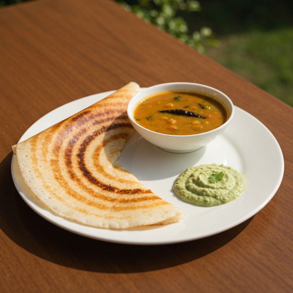 Dosa with sambar